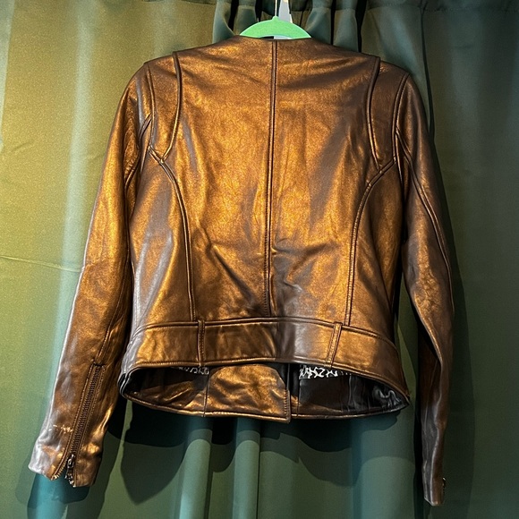 Black Genuine Leather Jacket - Picture 2 of 2